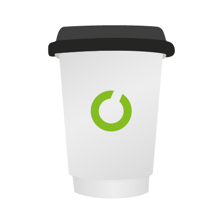 Pappbecher to Go BIO | 400 ml doppelwandig | rundum bedruckt
