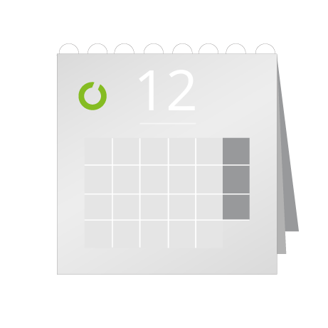 12 Blatt Wandkalender mit Deckblatt